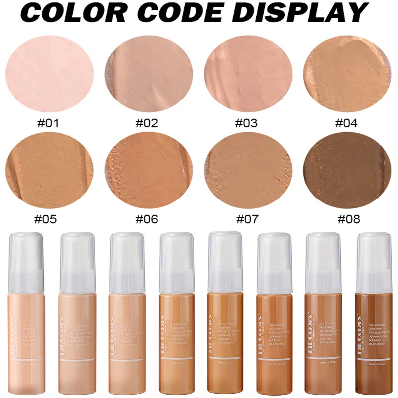 

Face Contour Concealer Liquid Waterproof Coverage Foundation Corrector Palette Base Professional Makeup For Dark Skin Cosmetic