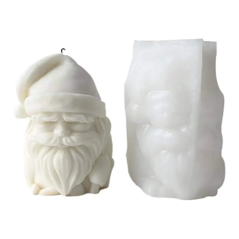 

Santa Claus Silicone Mold Christmas Plaster Mold Scented Candle Mould | Christmas Candle Mold for Soap Handmade Gift Resin Art