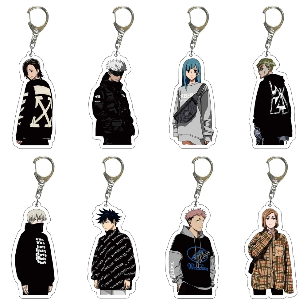 

Anime Jujutsu Kaisen Keychain Cosplay Yuji Itadori Gojo Satoru Fushiguro Megumi Cute Acrylic Key Chain Pendant Bag Keyring Gifts