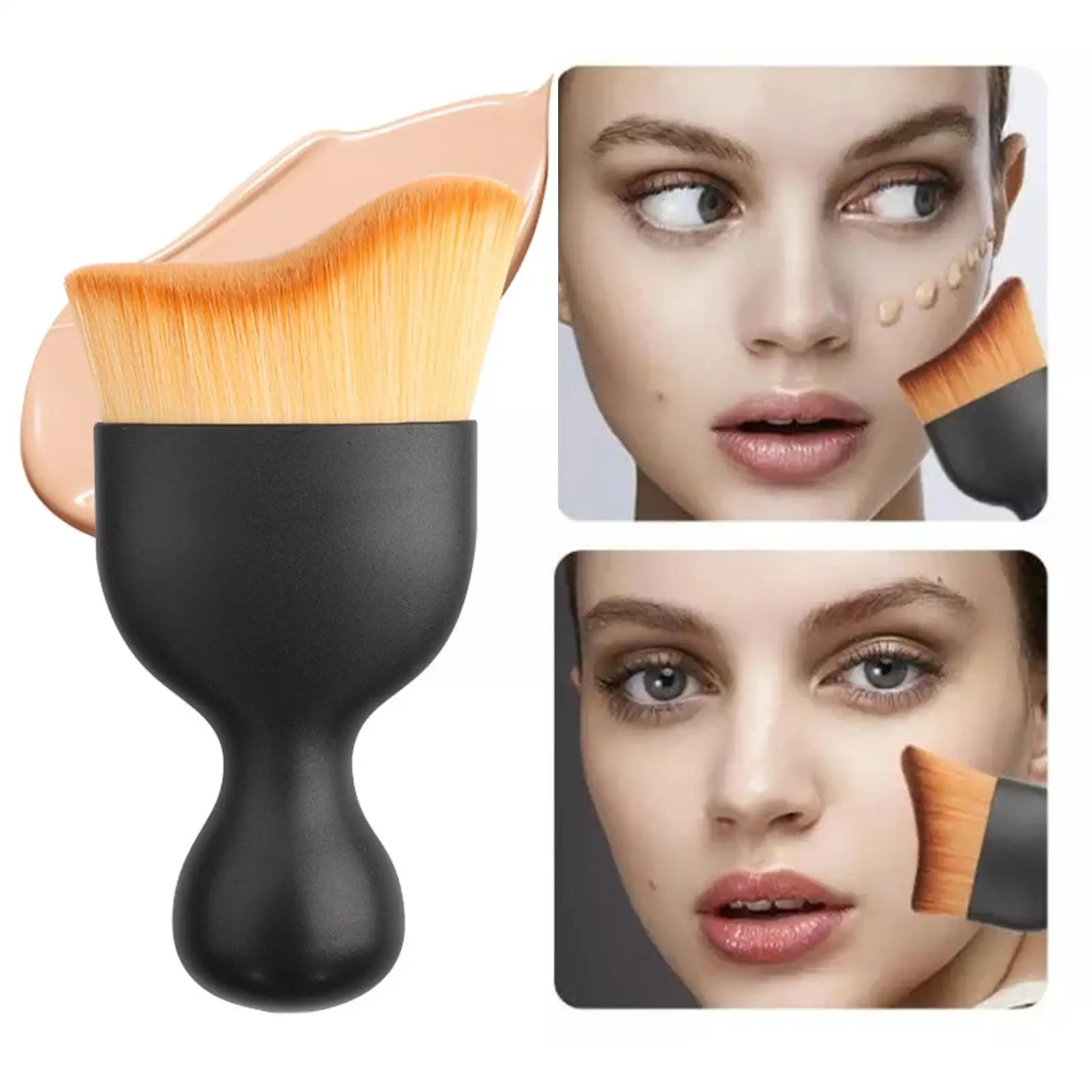 

S Shape Makeup Brush Wave Arc Curved Hair Shape Base Make Up Cream Bb Brush Maquiagem Tools Brush Tool Foundation Protectio Y2k4