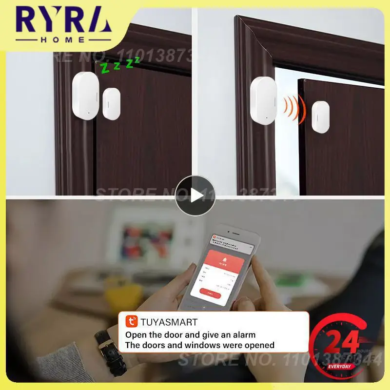 

Wireless Door Window Magnetic Sensor Remote Monitoring Smart Home Door Detectors Alexa Smart Security Alarms Zigbee Real-time