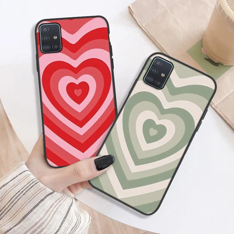 Case For Samsung A51 Case Silicon Bumper Samsung Galaxy A32 A50 A31 A71 A12 A72 A52s A41 A21s A70 A03S A22 A11 Love Heart Cover