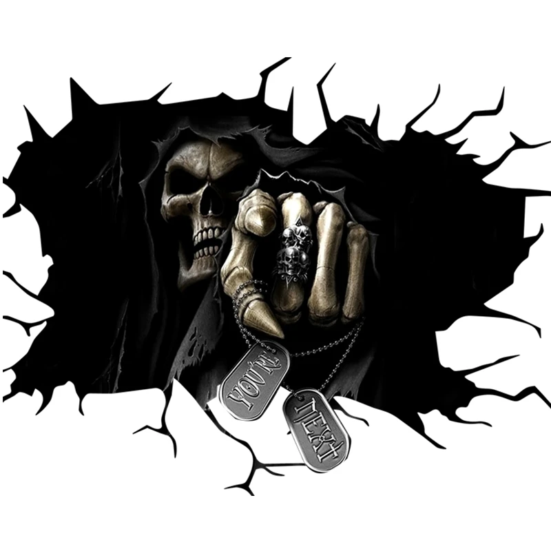 

20cm Cool Funny Personalized Fashion Halloween Waterproof and Sunscreen Wall Floor Horror Wall Stickers Silent Skull Sticker