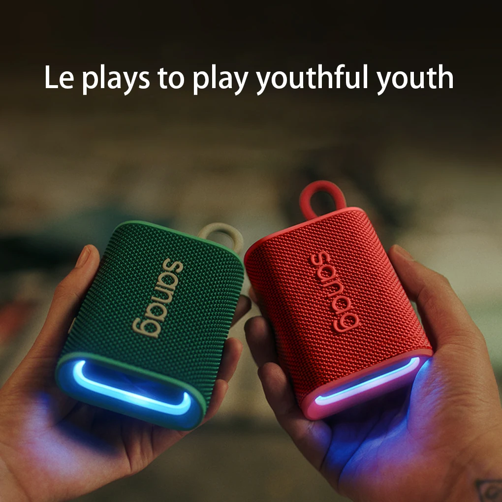 

Звуковая коробка портативный Bluetooth-совместимый стильный RGB Освещение питание от аккумулятора USB зарядка путешествия динамик Зеленый