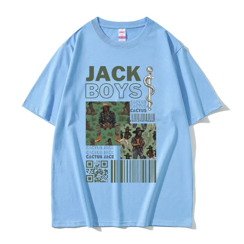 Limited Edition Cactus Jack Tshirt Male Asap Rocky T Shirts Men Fashion Loose T-shirt Mens Hip Hop Trend Tees Man Short Sleeve images - 6