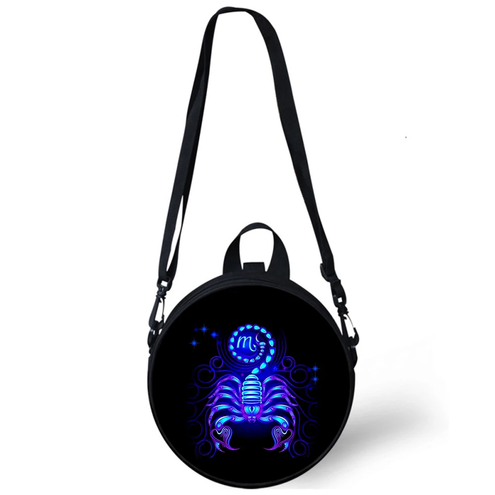 constellations 12 Child kindergarten Bag 3D Print Crossbody Shoulder Bags For School Women Mini Round Bagpacks Rugtas Bag