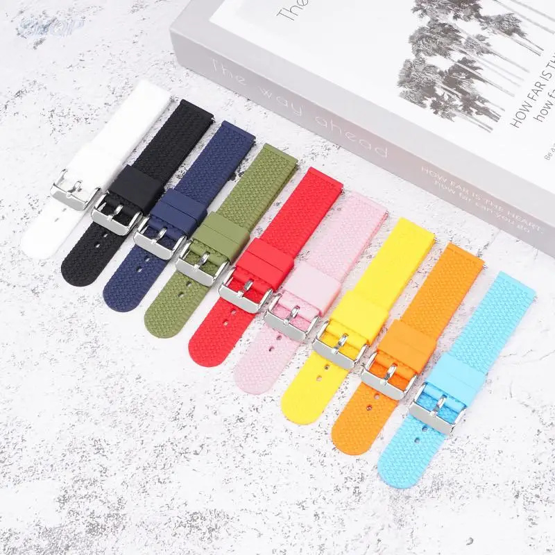 

Водонепроницаемый силиконовый ремешок для мужчин и женщин, быстросъемный спортивный резиновый браслет для смарт-часов, браслет для наручн...