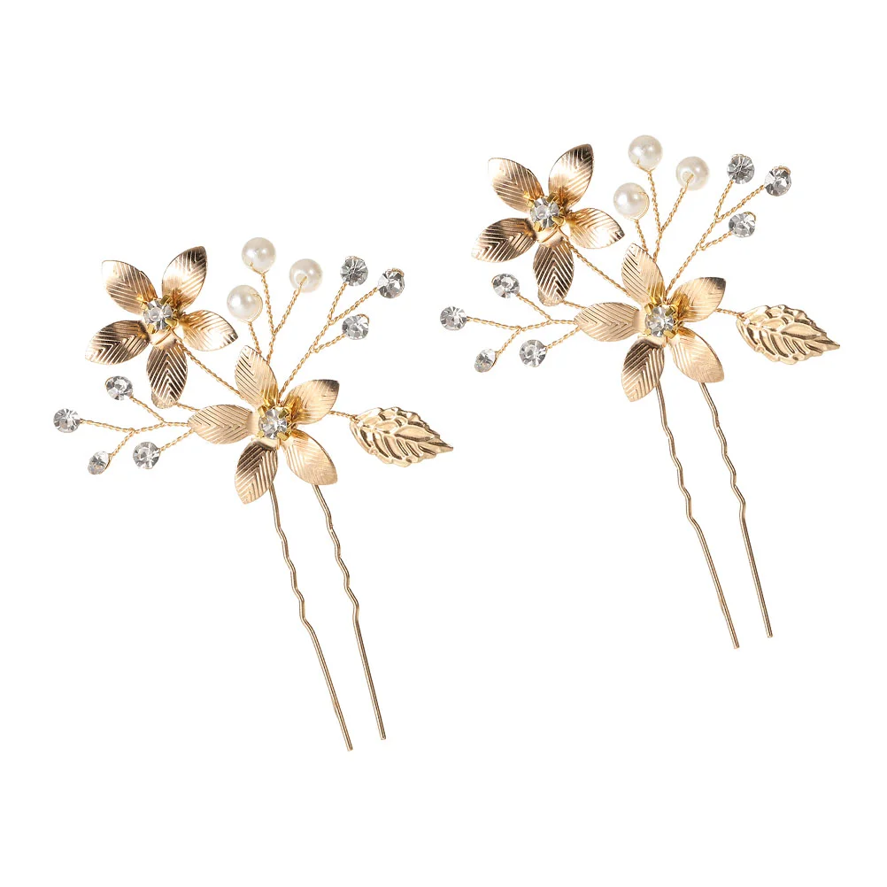 

2pcs Delicate Bridal Hairpin Wedding Headpiece Chic Hairpins Hair Accessory