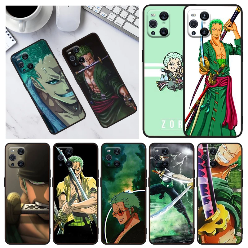 

Аниме One Piece Zoro для OPPO Find X3 X2 R17 Neo Lite R15 R9S F19 F15 F11 F9 K9 K5 Pro Plus 5G K3 Black чехол для телефона Capa