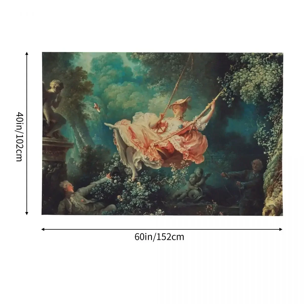 Картина на качелях - гобелен Jean-Honoré Fragonard украшения для комнаты эстетический