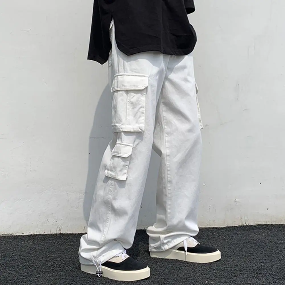 

Hip-hop Style Loose Pattern Deep Crotch Multi Pockets Summer Sweatpants Garment
