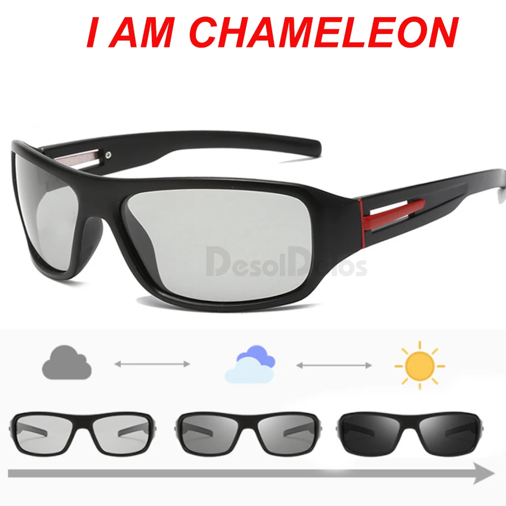 

Photochromic Sunglasses Women Men Driving Anti-glare Goggle Polarized Sun glasses Chameleon Glasses Change Color Eyewear P038
