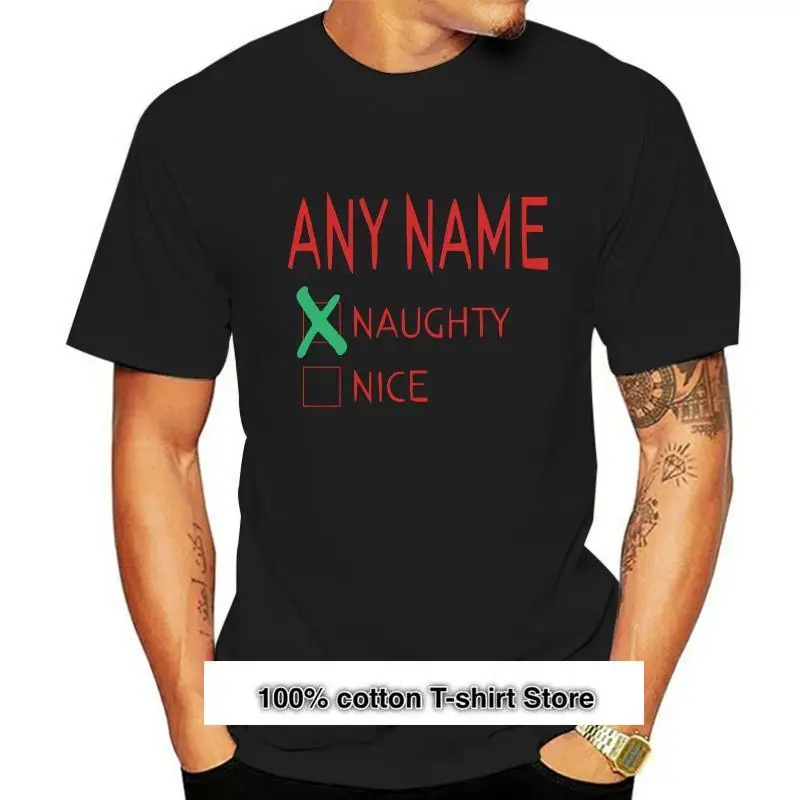 

Naughty List-personalizado-Camiseta para hombre, regalo de Navidad para mujer