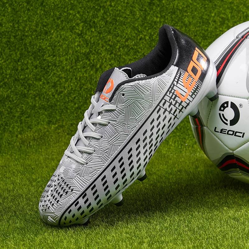 HIKEUP Training Sport Football Shoes Men Running Sneakers Long Spikes Women's Turf Sport Rubber Outdoor Casual Shoes