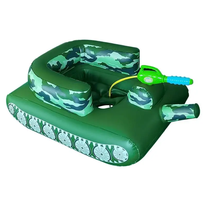 

Inflatable Pool Float Tank With Water Guns Squirt Water Inflatable Floating Swimming Mattress Sea Swimming Ring Pool Toy