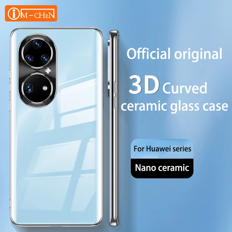 Official Original Color Case for Huawei Mate 50 40 30 P40 P50 Pro Honor 60 50 surround Lens 3D Hot Bend Ceramic Protect Cover