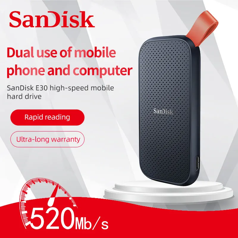 Внешний жесткий диск SanDisk E30 для ноутбука внешний накопитель 480 ГБ 520 МБ USB 3 1 HD 2 ТБ |