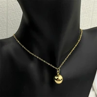 men and women fashion personalise round pendant necklace personality jewelry rope chain stainless steel necklaces beautiful gift