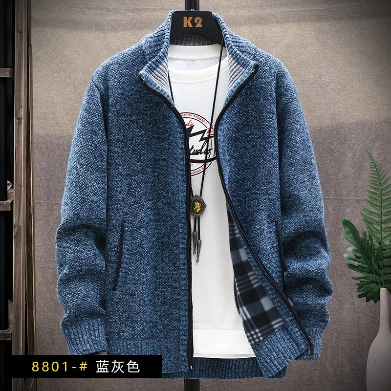 

2023 New Fashion Sweater Men Casual Stand-up Zip-up Sweater Xifu004