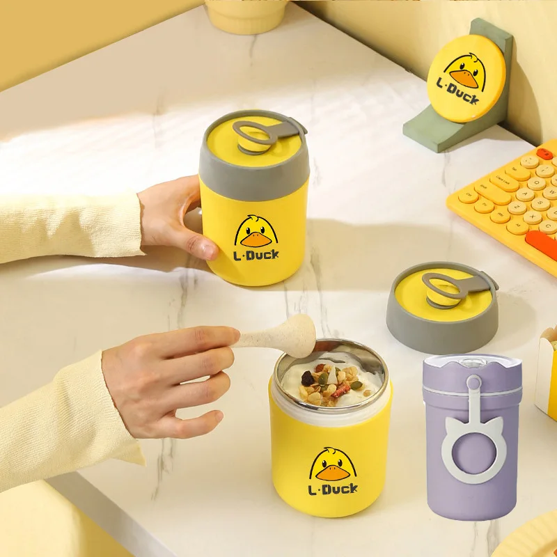 

VIP 350/550ML Mini Thermos Mug Soup Cup Lunch Bento Box Stainless Steel Hot Food Container Microwave Oven For Kids Office School