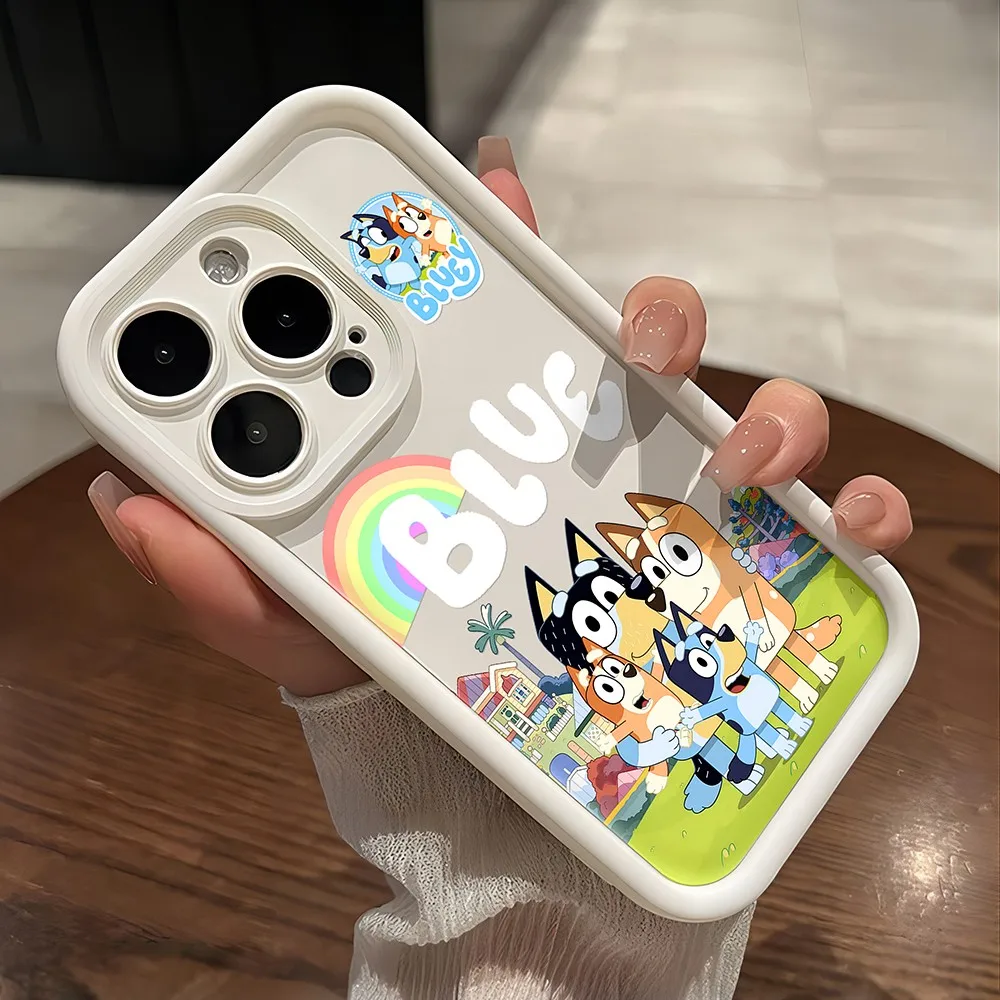 Cartoon Dog Phone Case for Samsung S25 S24 S23 S22 S21 S20 Note 20 FE Plus Ultra 4G 5G B-Blueys B-Bandits-Chillis Silicone Cover