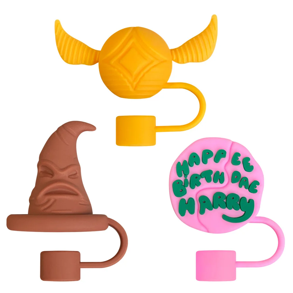 НОВЫЕ 3D горячие продажи мультяшные соломенные чехлы для стеклянных бутылок с водой Stanley, пылезащитный колпачок, соломенный наконечник, крышка, аксессуары для чашек для 10 мм