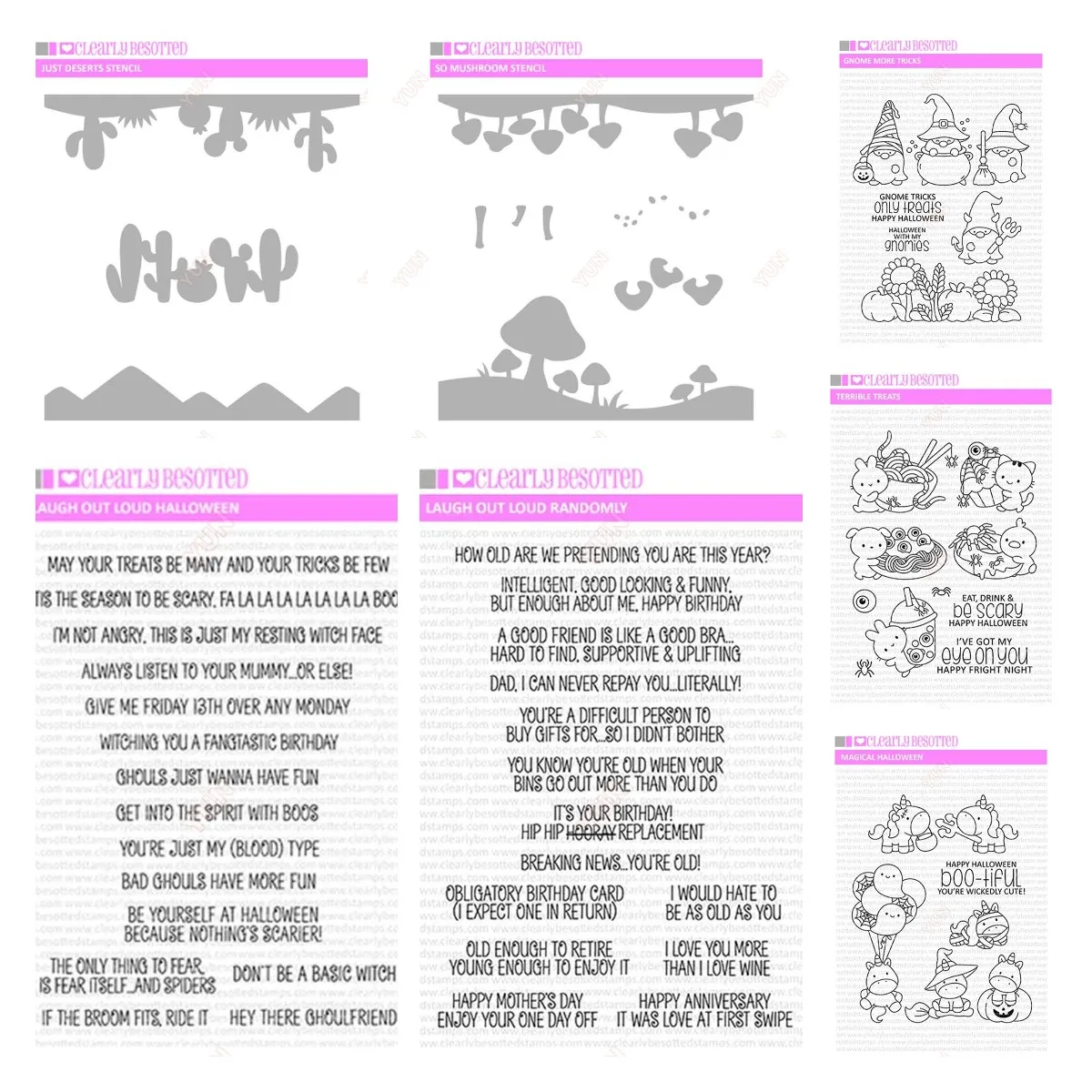 

Halloween Gnome More Tricks Just Deserts so Mushroom Warming up Stencil New Scrapbook Decoration Stamps Stencils DIY Gift Card