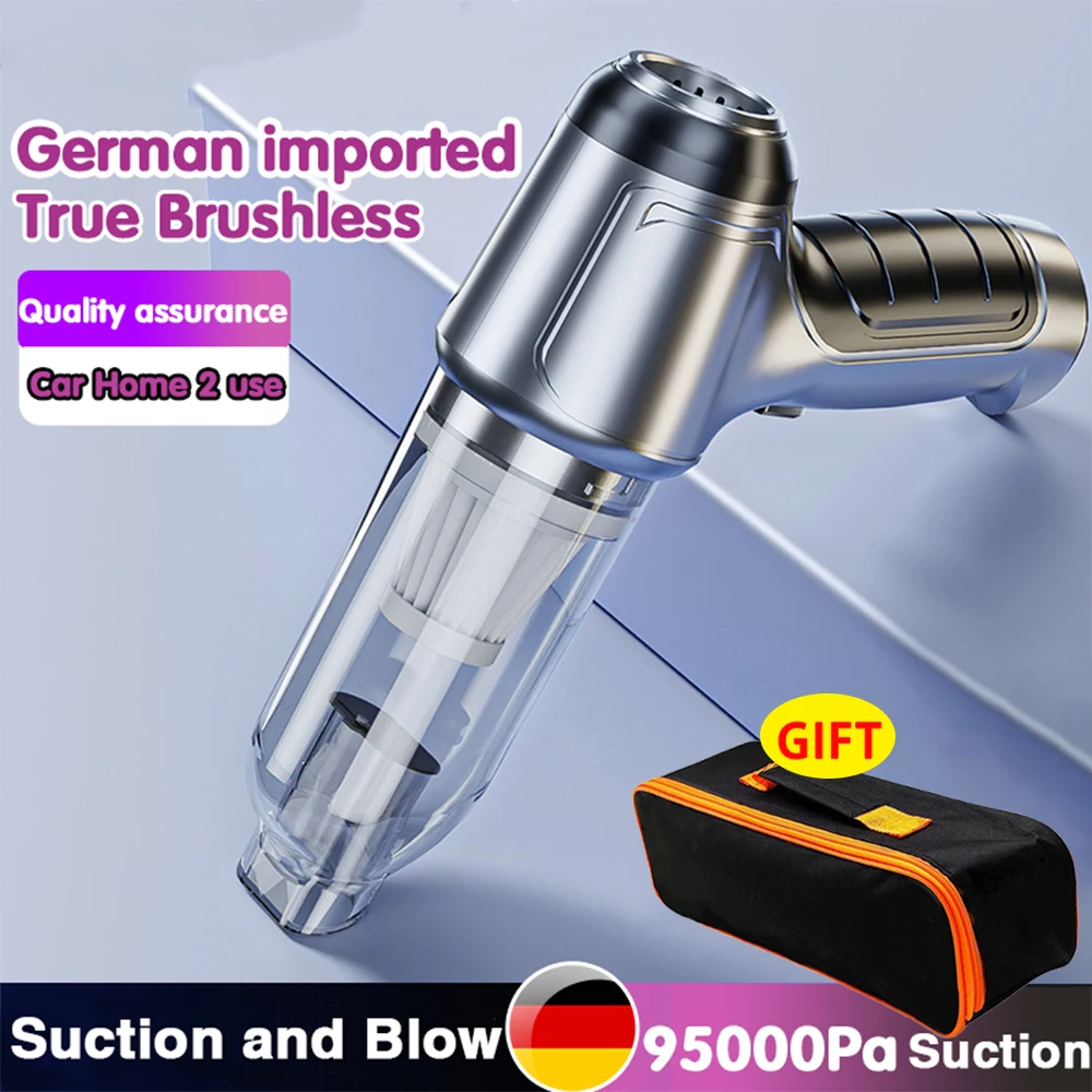 

95000Pa Автомобильный пылесос Мокрый и сухой беспроводной пылесос Беспроводной ручной автоматический пылесос Домашний и автомобильный пылес...