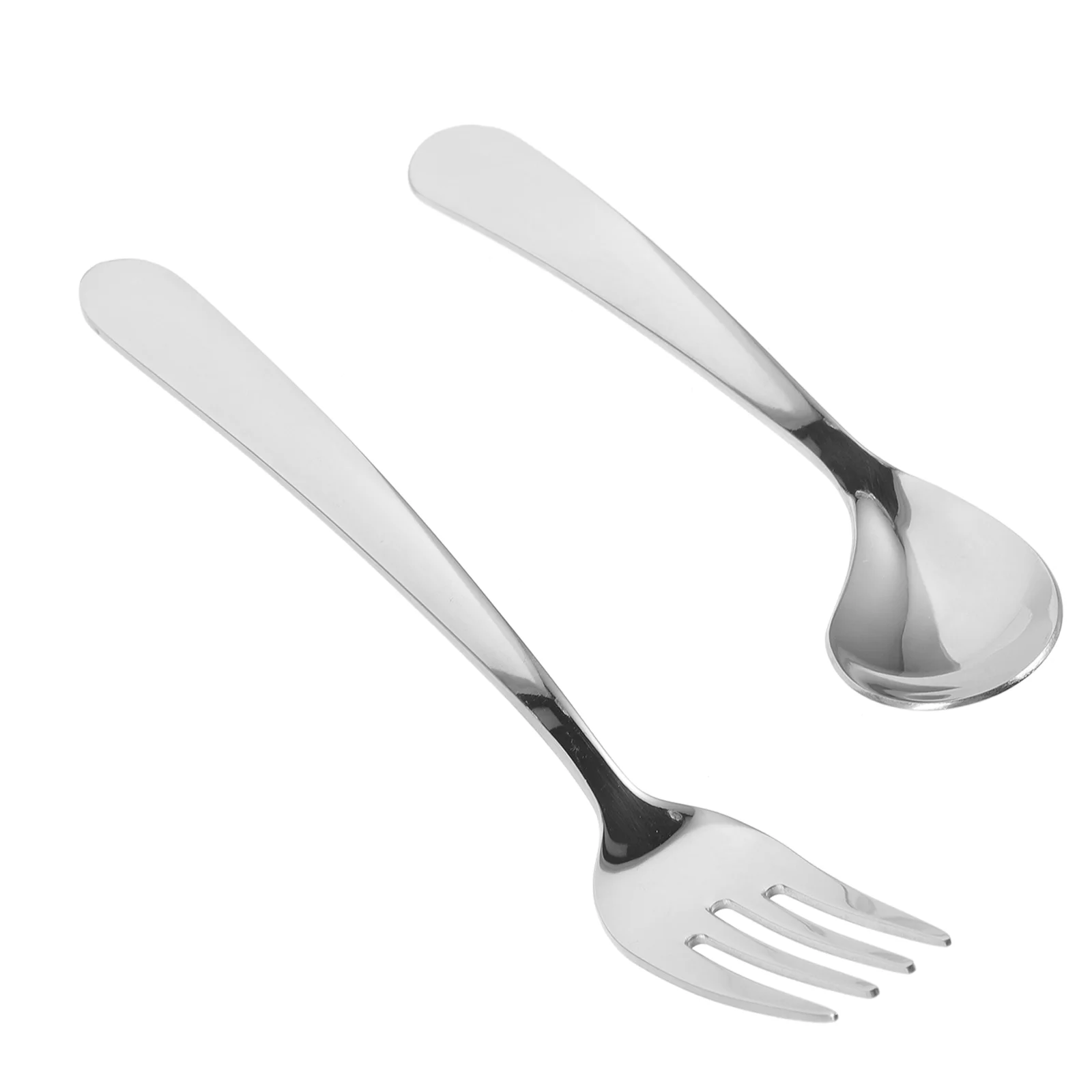 

Baby Spoons Appliance Food Feeding Angled Self-feeding Metal Stainless Steel Assist Tableware Patients Weighted Utensils Hand