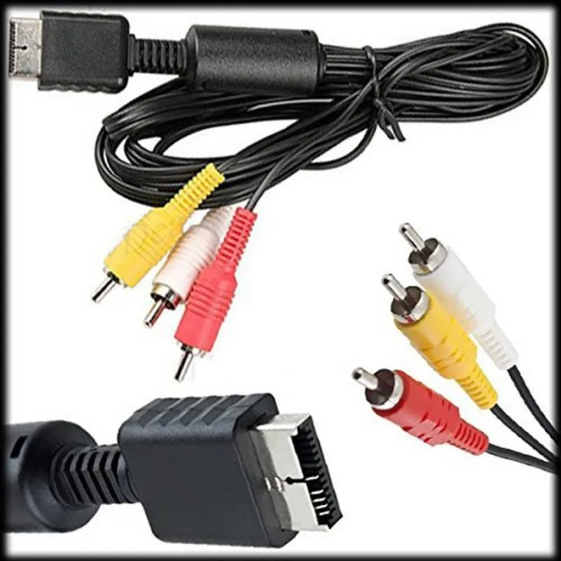 

New 1.8m/6FT HDTV AV Audio Video Cable AV A/V Component Cable Cord Wire For Sony PlayStation 2 3 PS2 PS3