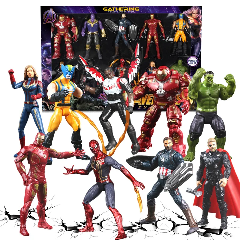 

NEW Marvel Avengers 4 Endgame Movie Anime Super Heros Spiderman Captain America Ironman Hulk Thor Superhero Action Figure Model