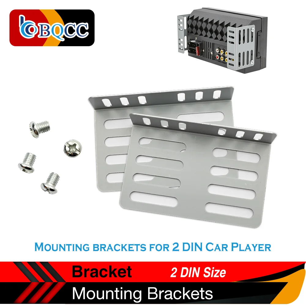 

Free Shipping 2 Din Car Radio MP5 Installation Kit Mounting Accessories Holder Support 2 Bracket 4 Screw Quick Installation Tool