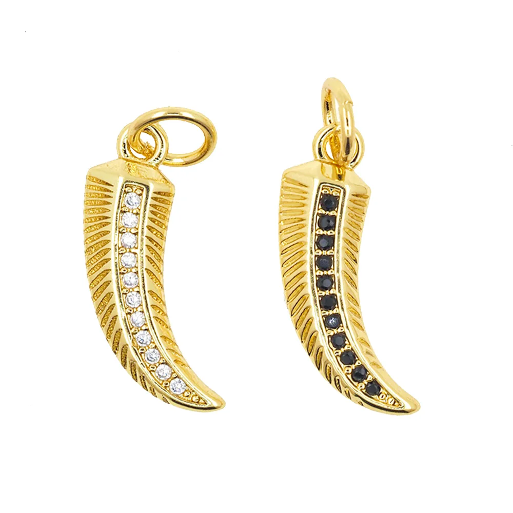 

Hip Hop Maple Leaf Pendant Cubic Zircon Gold Plated Copper Vintage Fashion New Necklace Accessories For Women DIY Jewelry Making