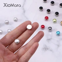 12pcsset mini round pearl magnetic hijab pins for women muslim headscarf collar jewelry gifts strong metal magnet brooches
