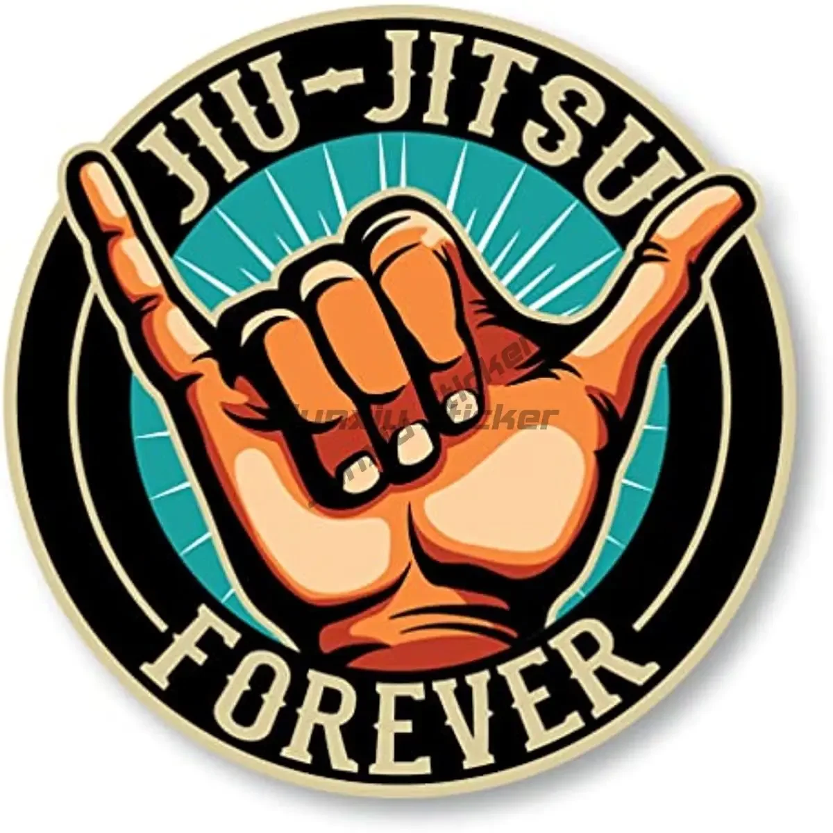 Фото Креативная ПВХ-наклейка Jiu Jitsu BJJ для украшения автомобиля, мотоцикла, шлема, окна, холодильника, стены, аксессуары №4