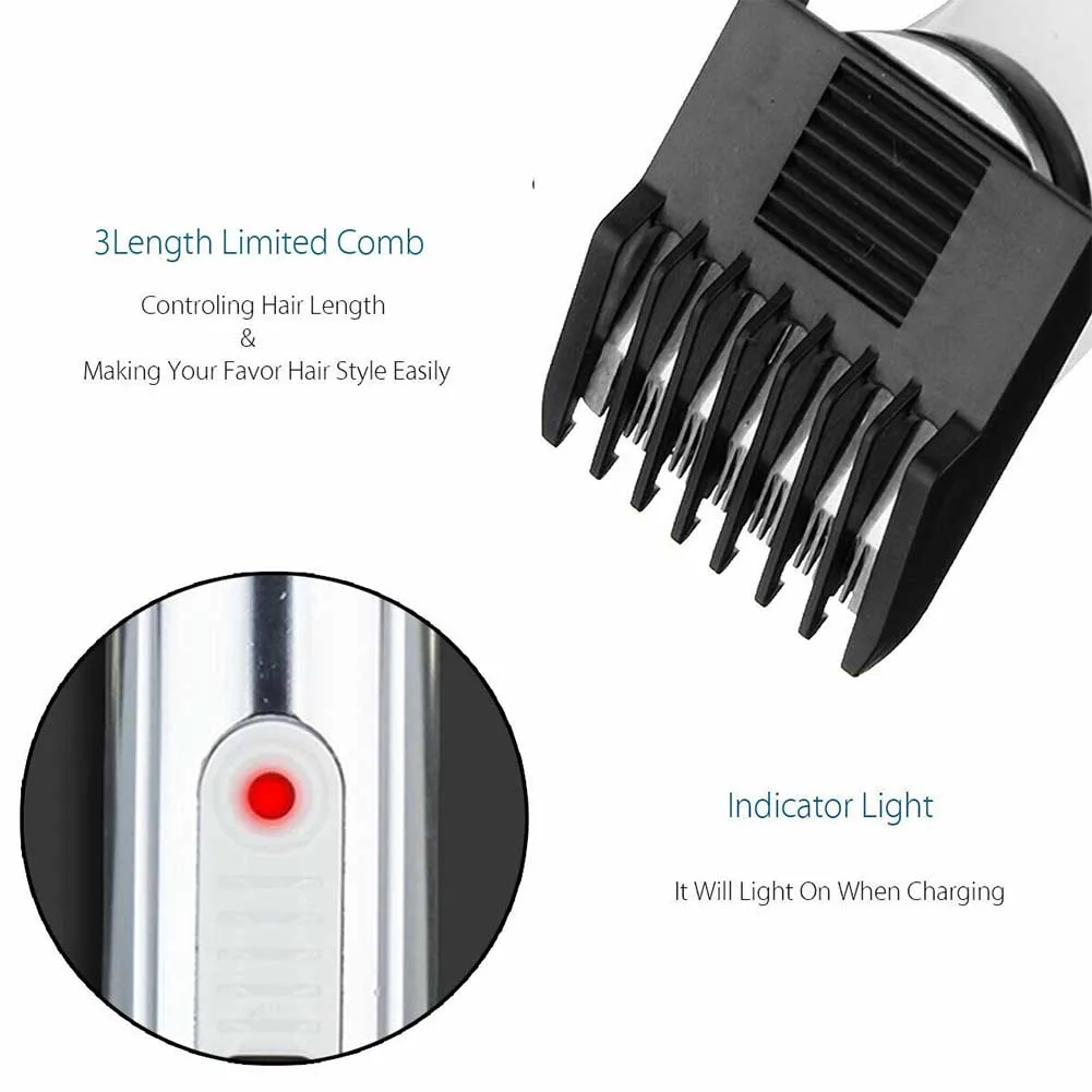 

Salon Grooming Tool Children ABS Rechargeable Home Hair Clipper Electrical Cordless Adjustable Length With Indicate Light Adult