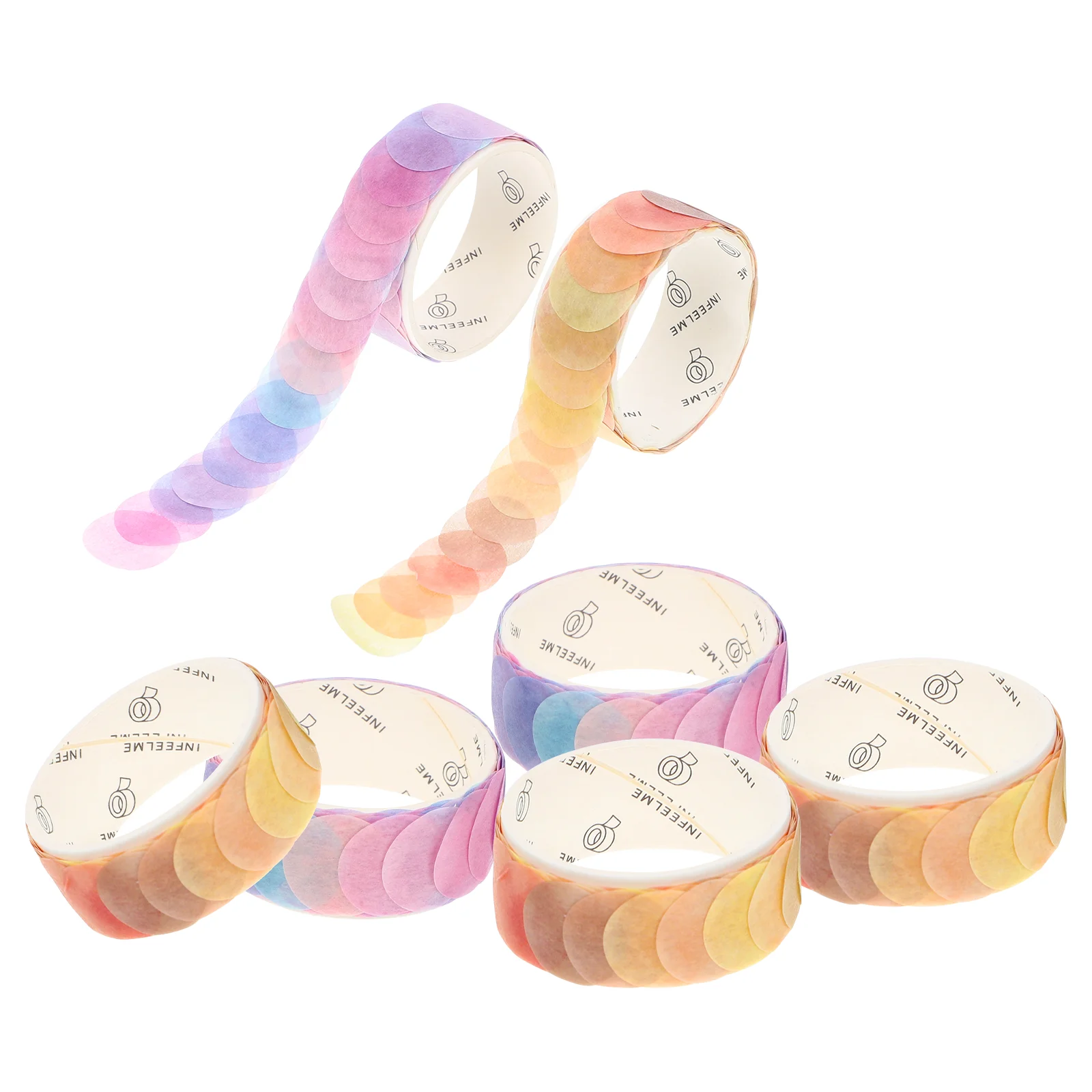 

Tape Washi Decorative Dot Diy Stickers Tapes Scrapbook Sticker Round Gift Kids Paper Birthday Envelope Crafts Flower Color Candy
