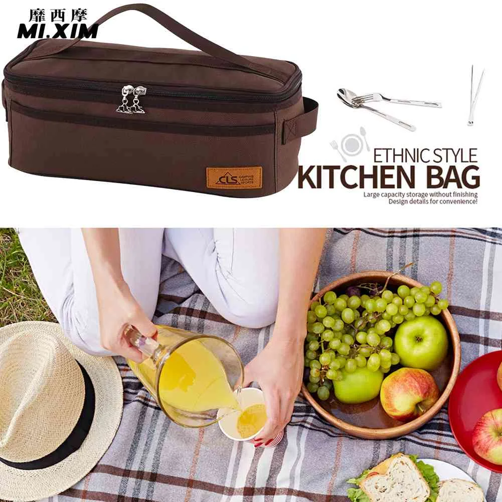 

Портативный чехол для столовых приборов для кемпинга и путешествий