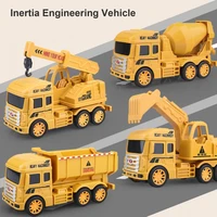 engineering vehicle toy flexible joints simulation inertial pull back sliding dump truck bulldozer excavator model gifts for boy