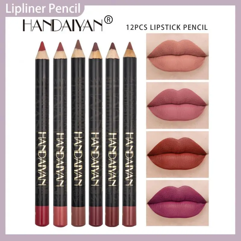 

HANDAIYAN Lipliner карандаш водостойкая помада матовая подводка для губ долговечная красочная ручка для макияжа губ антипригарная чашка косметика