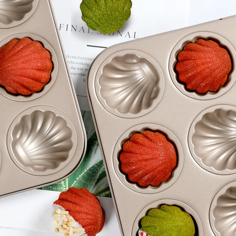 

Carbon Steel Nonstick Shell Shaped Chocolate Cookie Cake Mold Madeleine Pan Baking Tray Bakeware For Kitchen Pastry Accessories