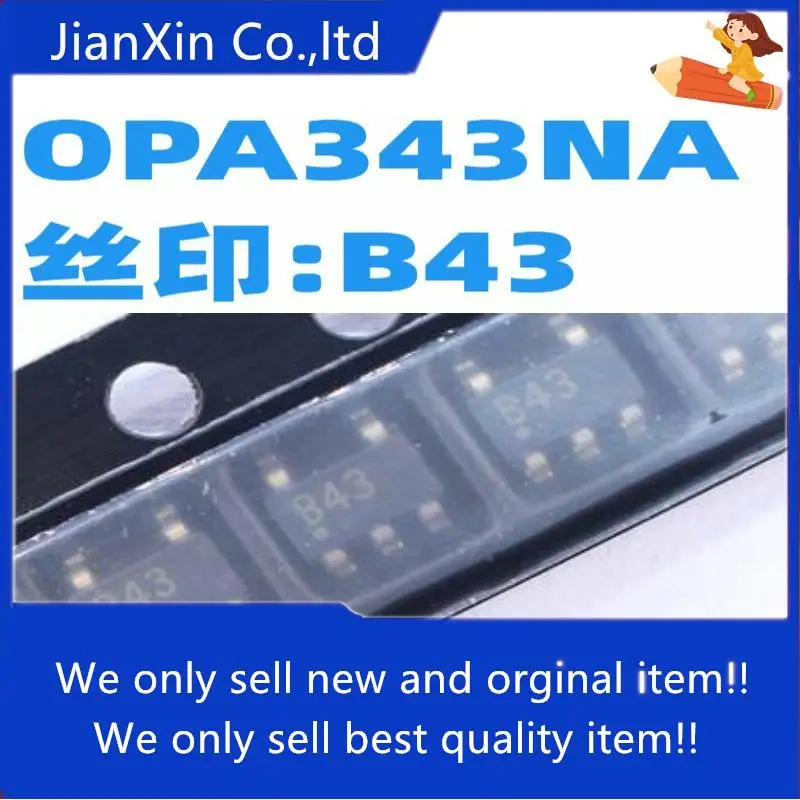 

10pcs 100% orginal new OPA343NA/250 Silkscreen:B43 :SOT-23-5 SMD
