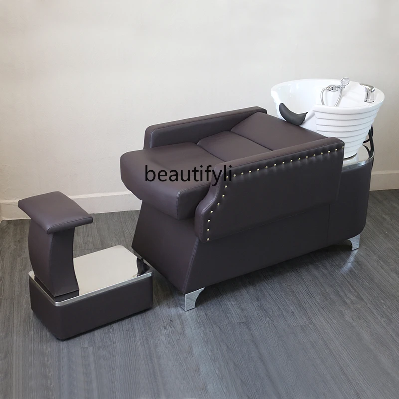 Кресло-шампунь из массива дерева в стиле ретро