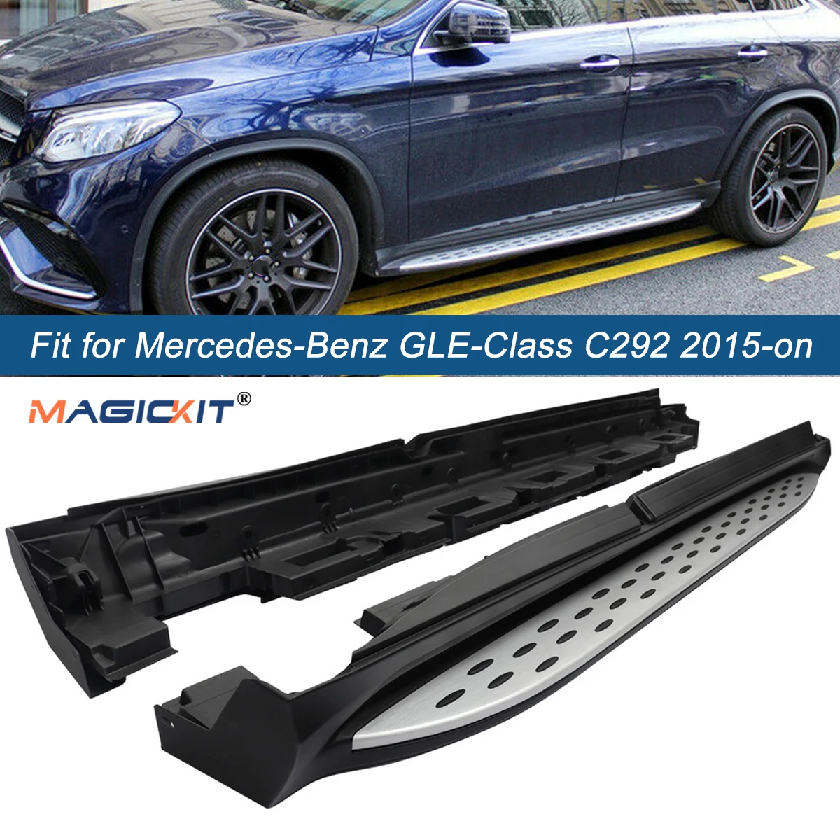 

MagicKit Side Step For Mercedes-Benz GLE Class C292 Coupe 2015-Onwards Bar Pedals Running Boards External Accessories