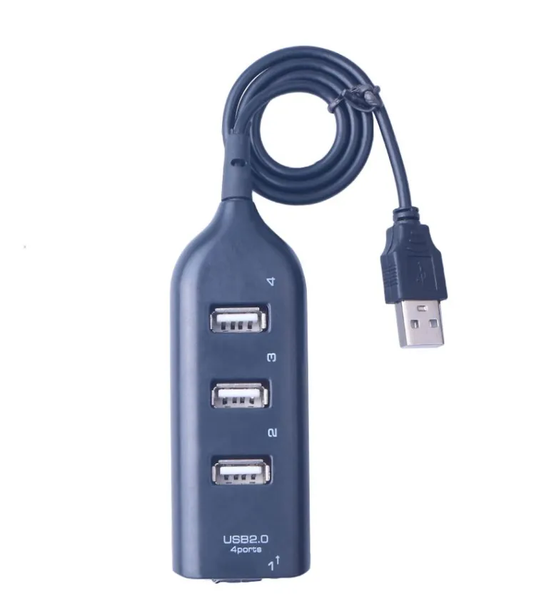 

Usb Hub 2.0 Hi-Speed 4Port Splitter Hub Adapter 4 Ports For PC Computer Notebook