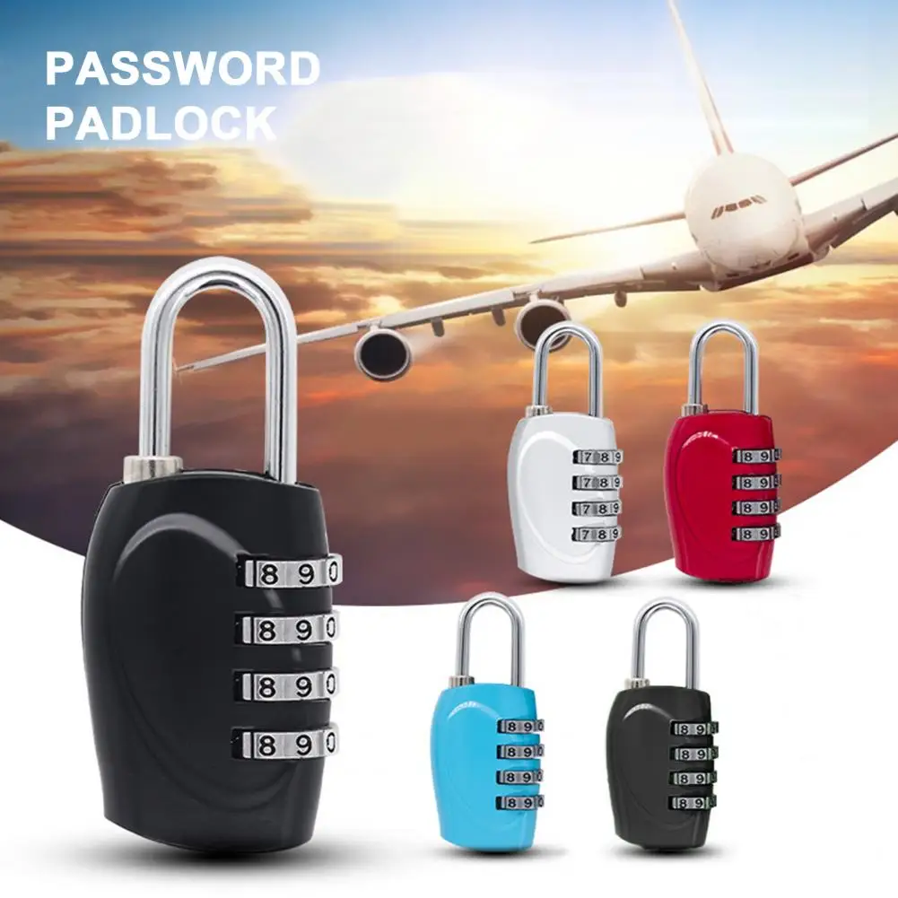 

Digit Password Lock Vibrant Color Compact Size Carry Easily Rust-proof Alloy Colorful 4 Digit Padlock Code Lock Home Supplies
