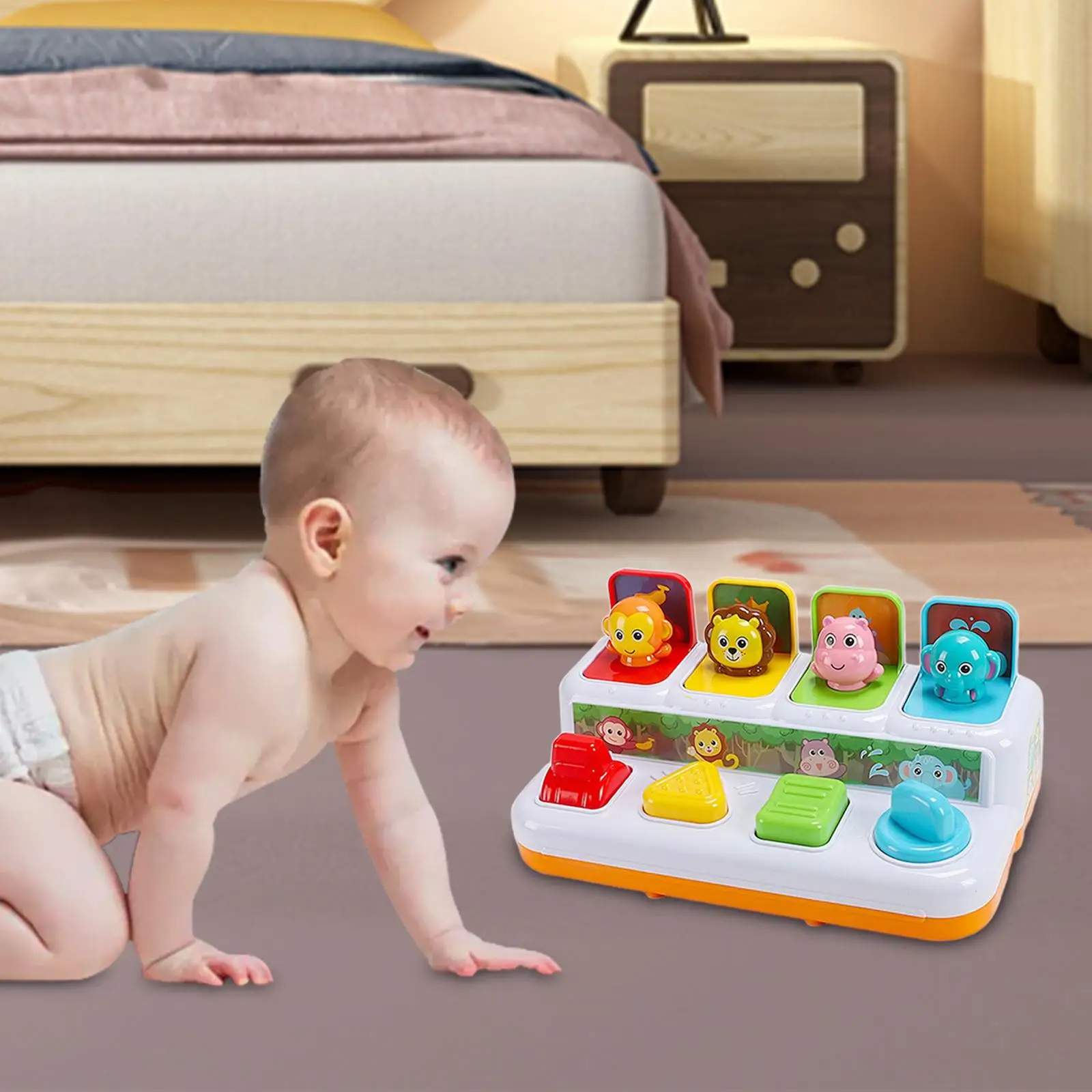 

up Animals Toy Intelligence Switch Hide Interactive Education ,Color Sorting