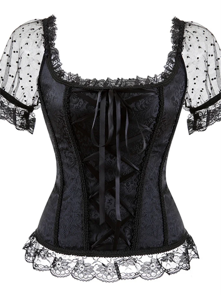 

Новинка 2023, винтажное женское белье в стиле принцессы Y2K, боди-шейпер, корсет для невесты, бюстье, топы для женщин, корсет на шнуровке с коротк...