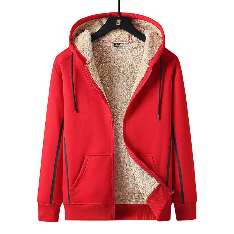 

Мужская зимняя кашемировая толстовка с капюшоном из ягненка, свитшоты, мужские толстовки из флиса, свитшоты на молнии, мужские кашемировые ...