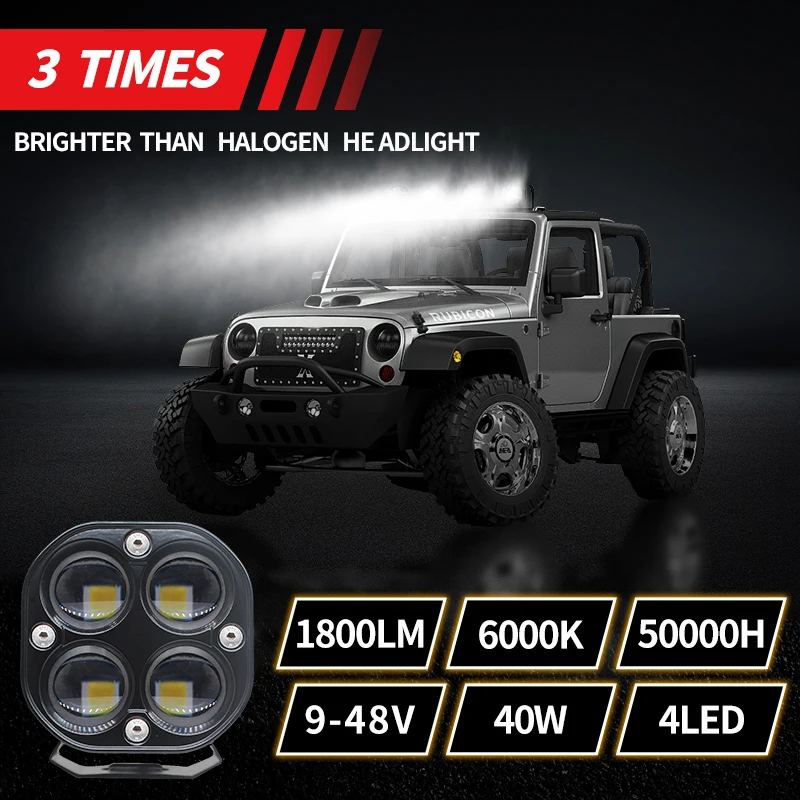 1 Шт. 3-дюймовый Светодиодный Проектор Рабочего Света 24 В 12 Фары Для Мотоциклов